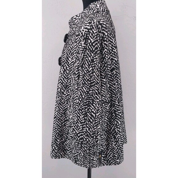 Sophisticated Chic Black White Swing Sweater Jacket | JM Collection Size XL NWT - Picture 3 of 7